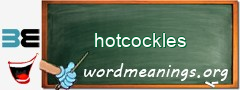 WordMeaning blackboard for hotcockles